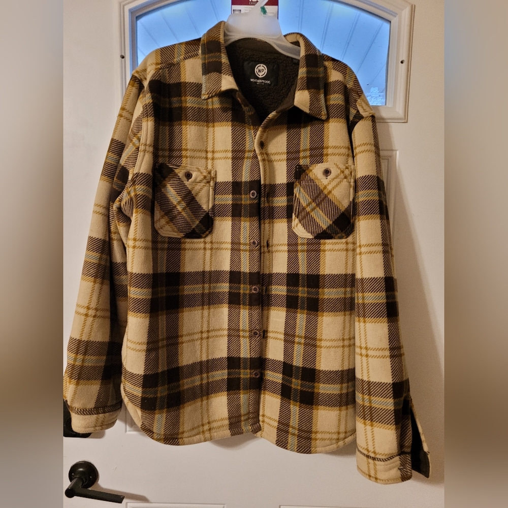 Wp weather proof long sleeve polar (sherpa like) fleece shirt/pullover